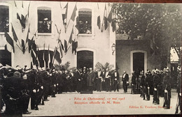 Cpa, Fêtes De Chateauneuf, 17 Mai 1905, Réception Officielle De M.Ruau, éd G.Trochon, Animée, Non écrite - Chateauneuf Sur Charente