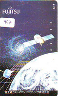 Télécarte Japon * ESPACE (907) * GLOBE * SATELLITE * TERRESTRE * MAPPEMONDE * Telefonkarte Phonecard JAPAN * - Space