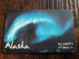 USA  ALASKA  CHIP  10 UNITS   ALASKA AURORA POLAR LIGHT    **4323** - [2] Chipkarten