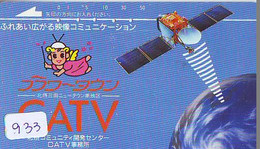 Télécarte Japon * FRONT BAR 110-011 * ESPACE (933) CATV * GLOBE SATELLITE  MAPPEMONDE * Telefonkarte Phonecard JAPAN * - Space