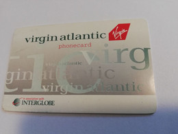 Phonecard GRANDE BRETAGNE   INTERGLOBE PREPAID  GREAT BRITAIN  VIRGIN ATLANTIC  PLANE    **4331 ** - Bt Thematische Uitgaven Van Burgerlijke Vliegtuigen