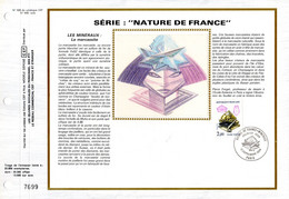 " LA MARCASSITE " Sur Feuillet CEF 1er Jour Sur Soie De 1986. N° YT 2429 FDC - Minerals