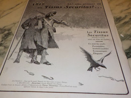 ANCIENNE PUBLICITE 1812 S ILS AVAIENT EU LES TISSUS SECURITAS   1915 - Divise