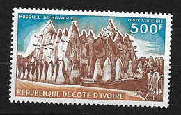 Côte D' Ivoire Poste Aérienne N°56 Mosquée De Kawara  Neuf * * B/TB      - Mezquitas Y Sinagogas