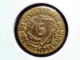 German Republic 5 Rentenpfenning 1924F KM 32 - 5 Renten- & 5 Reichspfennig