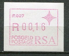 South Africa Südafrika Mi# ATM 3 Postfrisch/MNH - P007 - Frama Labels