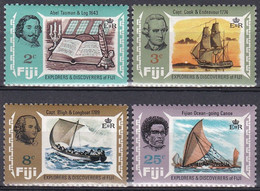 Fidschi-Inseln Fiji 1972 Geschichte History Entdecker Forscher Schiffe Ships Boote Boats Tasman Cook Bligh, Mi. 265-8 * - Fiji (1970-...)