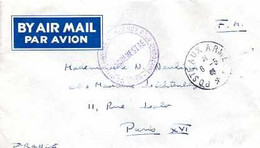 F6  194....lettre FM Cachet Haut Commissariat France Pour L'indochine - Guerra De Indochina/Vietnam