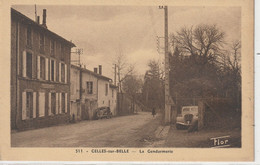 DEPT 79 : édit. Flor Marceau Carrière N° 511 : Celles Sur Belle La Gendarmerie  ( Peugeot 202 ) - Celles-sur-Belle