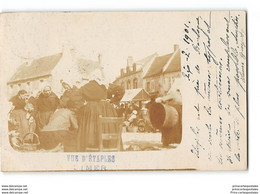 CPA 62 Carte Photo Etaples Sur Mer Le Marché En 1901 - Etaples