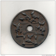 Belle Medaille à Scenes érotiques Indiennes. Diam 65mm. 90g - Brothel Tokens