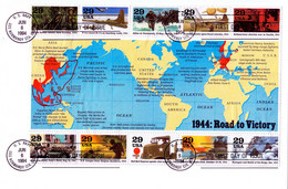 USA 1994 50 YEARS Of WWII END  SHEET - Other & Unclassified