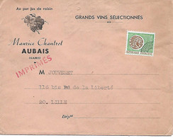 Env. Aubais (Gard) Préoblitéré No 123 - Imprimés "Grands Vins Sélectionnés" - Sonstige & Ohne Zuordnung