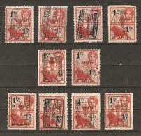 Belgique 1932 - 1 Franc  - Petit Lot De 10 Timbres Fiscaux - Marken