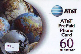 Carte Prépayée USA * AT&T *  ESPACE (1034)  GLOBE * SATELLITE * TERRESTRE * MAPPEMONDE * Telefonkarte Phonecard - Space
