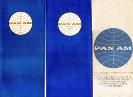 PAN AMERICAN - 1 Billet D'avion Paris - Ankara - 1970 Dans Sa Pochette +  2 Pochettes Vides  ( Sans Billet) - Sin Clasificación