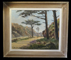 [CORSE AJACCIO BONIFACIO PORTO-VECCHIO FIGARI Col De Bavella] Le CHEVALIER (Ely) - [Huile Sur Toile, Signée]. - Huiles