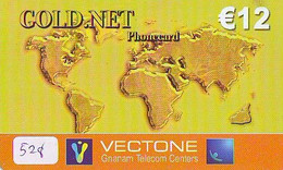 Carte Prépayée NETHERLANDS * MAP (528)  * GLOBE * SATELLITE * TERRESTRE * ESPACE MAPPEMONDE * TK Phonecard - Ruimtevaart