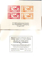 Sweden 1987 Reprint Linköping Local Post, Red 8 øre And Orange 15 øre In Bloc Of Four  - See Back Side For Rates - Emissions Locales