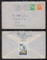 New Zealand 1948 Airmail Cover NAPIER To OSLO Norway Car Cinderella Maori Postcards Inside - Cartas & Documentos