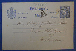 I 17 INDE NEERLANDAISE BELLE CARTE RARE 1899 WETEVREDEN JAKARTA + AFFRANCHISSEMENT INTERESSANT - Indie Olandesi