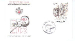 Francesco MAZZOLA ( 500 Ans Naissance )  - FDC  MONACO De 2003 - Engravings