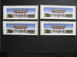 TB Série De 4 Vignettes LISA 2020: Palais GALLIERA: 93° Congrès De La F.F.A.P. Neuves Sur Leur Papier Thermique. - 1999-2009 Illustrated Franking Labels