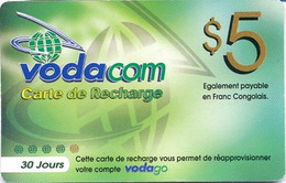 ZAIRE : CONR01 $5 (en Franc Congolais) VODACOM USED Exp: 31/10/2008 - Kongo