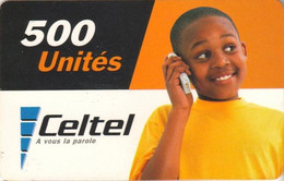 ZAIRE : CEL005 500u CELTEL Little Boy On The Phone (verso 2) USED Exp: 31/12/2004 - Kongo