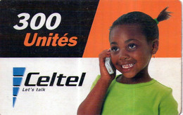 ZAIRE : CEL003 300u CELTEL Little Girl On The Phone USED Exp: 31/12/2004 - Kongo