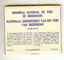 Carnet MEMORIAL NATIONAL DU FORT DE BREENDONK / NATIONAAL GEDENKTEKEN VANHET FORT VAN BREEDONK 10 Pièces - Puurs
