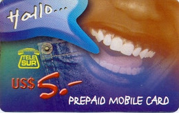 SURINAME : SURM01 Us$5 Prepaid Mobile Card Mooth Smiling USED - Surinam