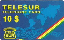 SURINAME : SUR07 10$ Blue TELESUR TELEPHONE CARD USED - Suriname