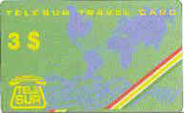 SURINAME : SUR03 3$ Green TELESUR TRAVEL CARD USED - Surinam