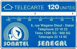 SENEGAL : SEN07 120 U Bleu/silver  3/4mm 001A USED - Sénégal