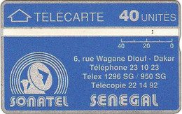 SENEGAL : SEN05 40 U Bleu/silver  3/4mm 905A USED - Senegal