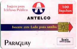 PARAGUAY : PARC13 100imp Red ANTELCO + Paraguay USED - Paraguay