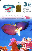 JORDANIA : JOR027 3JD Aqaba Beach 3       09/98 USED - Giordania