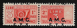 TRIESTE ZONA A - P. P. - 1947-48 - Valore Nuovo S.t.l. Da Lit. 3 - Varietà Sopr.spostata NOT GUARANTEE- In Ottime Cond. - Postpaketen/concessie