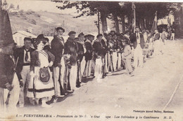 ESPAGNE. FUENTERRABIA (FONTARABIE).RARETE. PROCESSION DE NA SA DE GUADELUPE " LOS SOLDADOS Y LA CANTINERA ".ANNEE 1924 - Guipúzcoa (San Sebastián)