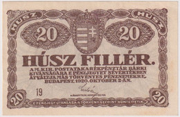 HUNGARY , 20 FILLER 2.10.1920. - Hongrie