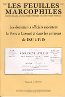 Les Documents Officuels Racontent La Poste à Luxeuil Et Dans Les Environs De 1852 à 1918 - Filatelia E Historia De Correos