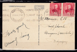 Postkaart Van Monte Carlo Naar Muysen (Mechelen) (Belgie) - Storia Postale