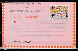 Principauté De Monaco 1979 Aerogramme - Covers & Documents