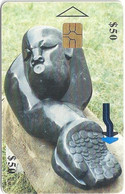 ZIMBABWE : ZIM37 $50 Sculpture D. Manuhwa USED - Zimbabwe