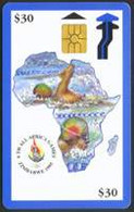 ZIMBABWE : ZIM03 $30 Map Of Africa And Swimmers MINT - Zimbabwe