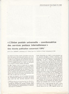 UNION POSTALE UNIVERSELLE - N° 7/1964 - Tematica