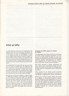 UNION POSTALE UNIVERSELLE - N° 10/1970 - Tematica