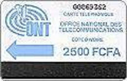 IVORYCOAST : IVC10 2500 FCFA CI-TELCOM Blue Notch USED - Ivory Coast