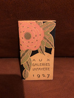 Aux Galeries LAFAYETTE * Petit Calendrier Illustré 1927 * Art Nouveau Jugendstil * Calendar Almanach Lafayette - Tamaño Pequeño : 1921-40